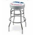 Double Ring Base Logo Stool W/ Seat Top & Side Imprint (Ready To Assemble)